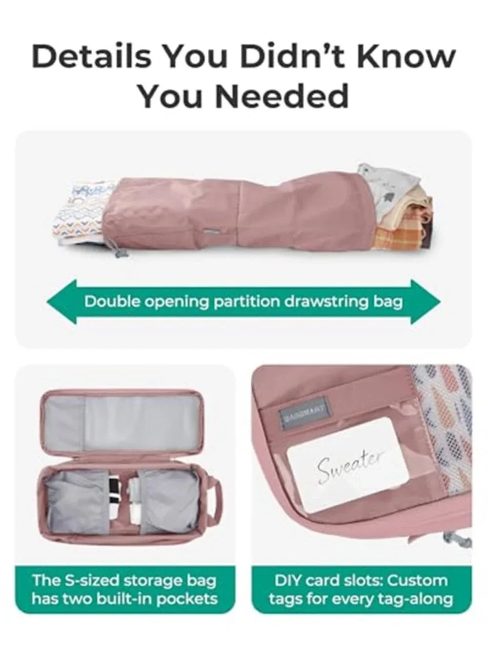 6 Piece Compression Packing Cubes Travel Luggage Organizer Space Saving Set